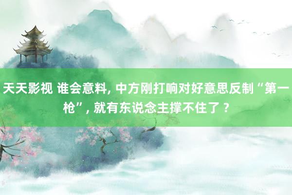 天天影视 谁会意料， 中方刚打响对好意思反制“第一枪”， 就有东说念主撑不住了 ?