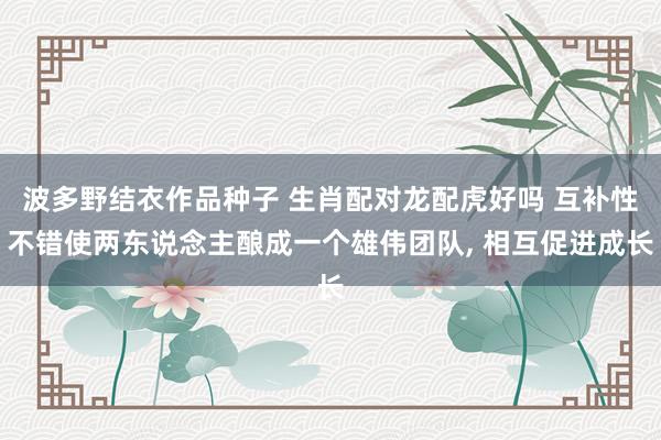 波多野结衣作品种子 生肖配对龙配虎好吗 互补性不错使两东说念主酿成一个雄伟团队， 相互促进成长